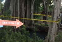 Lokasi embung tempat ditemukannya meninggal dunia, Rabu 8 Januari 2025 | Dok. Polres Tanggamus. 