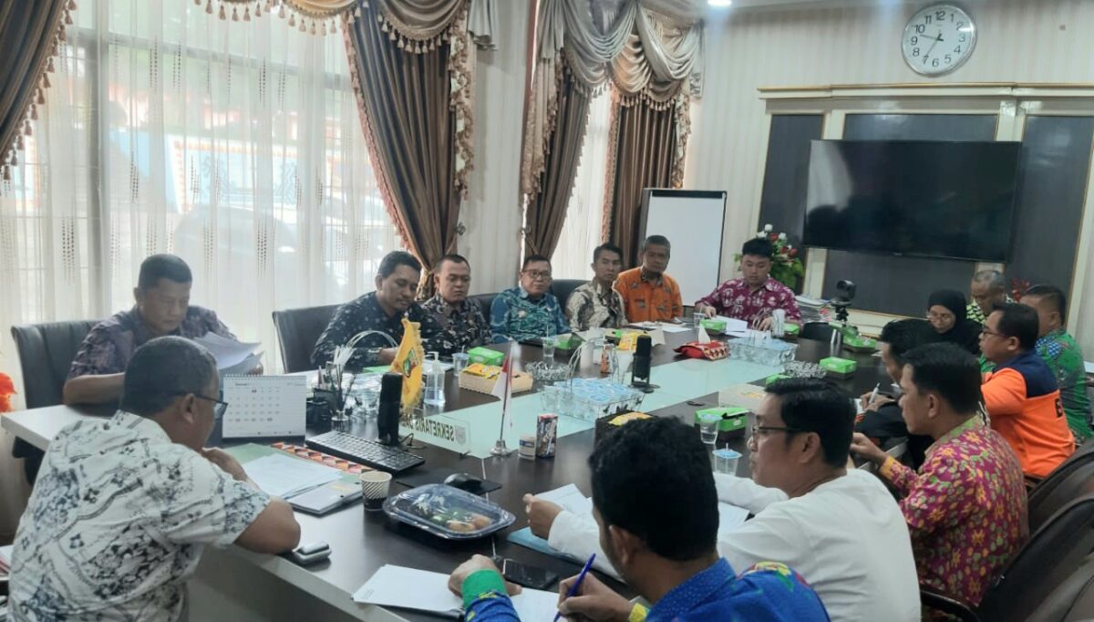 Rakor Pemlab Tanggamus Tindak Lanjut Penanganan Interaksi Negatif Gajah Liar TNBBS, Jumat 10 Januari 2025.