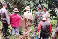 Tubuh korban saat ditemukan petugas gabungan dan warga setempat, Sabtu 11 Januari 2025.