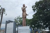 Patung Ir Soekarno RTH Taman Kota Agung Tangamus, Sabtu 11 Januari 2025 | Herdi/Media Prioritastv.com.
