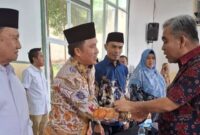 Bupati Lampung Barat terpilih Hi. Parosil Mabsus bersama Wakil Bupati terpilih Mad Hasnurin saat silaturahmi dengan Ketua MPR-RI di Bandar Lampung, Minggu 12 Januari 2025.