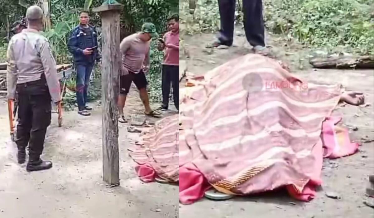 Kolase foto saat polisi melakukan identifikasi mayat korban RW, Sabtu 12 Januari 2025 | Dok. Tangkapan Layar.