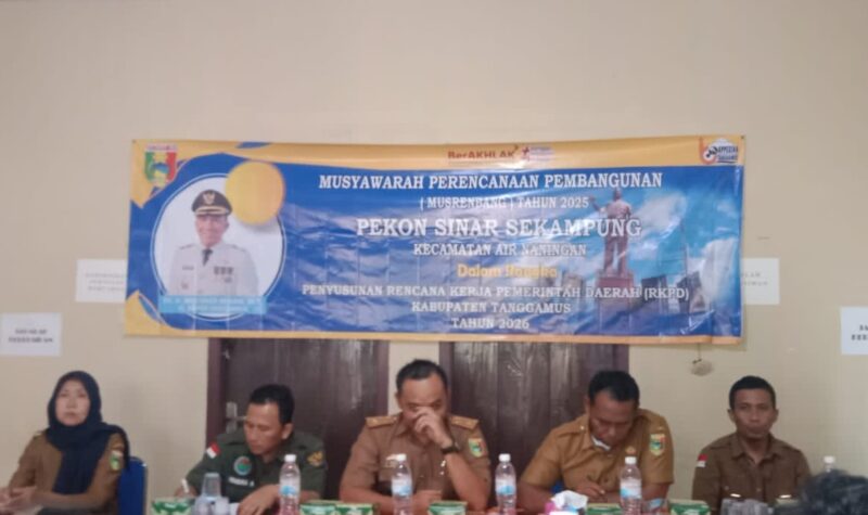 Musyawarah Desa untuk penyusunan RKPD TA 2026 di Balai Pekon Sinar Sekampung, Selasa 13 Januari 2025.