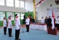 Pelaksanaan Ikrar Setia kepada NKRI oleh Napi Terorisme di Lapas Kelas IIB Kota Agung, Kamis 16  Januari 2025 | Herdi/Media Prioritastv.com.