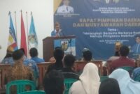 Rapat Pimpinan Daerah (Rapimda) dan Musyawarah Daerah (Musda) III KNPI di Aula Princhsto, Pringkumpul, Pringsewu Selatan pada Jumat 17 Januari 2025 | Samuel/Media Prioritastv.com.