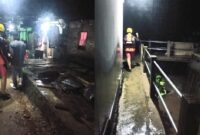 Tim SAR saat melakukan pencarian korban, Bakthira (60) warga Kupang Teba, Teluk Betung Utara, Bandar Lampung, Jumat 17 Januari 2025 malam | Dok. Basarnas Lampung.
