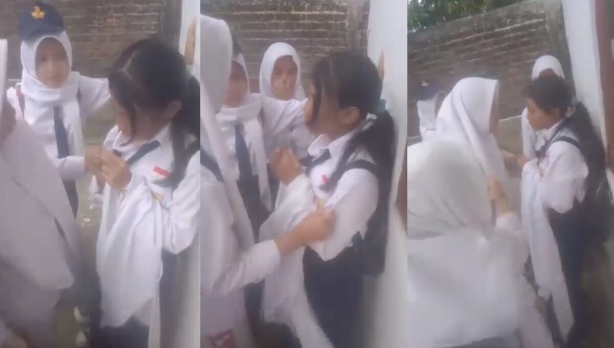 Kolase foto perudungan pelajar SMP yang viral di media sosial, Rabu 22 Januari 2025 | Dok. Tangkapan Layar Video.