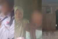 Kolase foto saat aksi perudungan pelajar SMP yang viral di Lampung Barat dan korban RA saat berada di kediamannya, Jumat 24 Januari 2025.