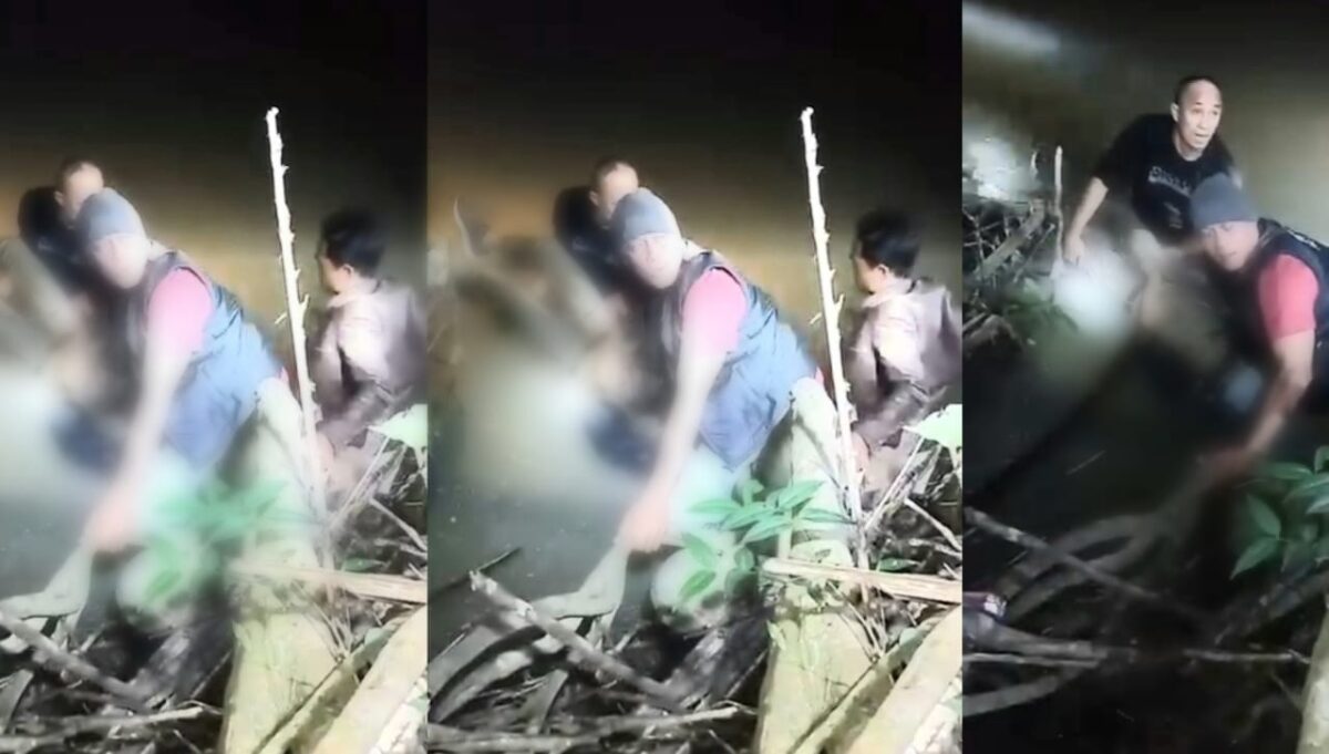 Kolase foto saat warga mengevakuasi pelajar diduga korban pembunuhan di Sungai Kaliwaya, Kampung Bumi Aji, Lampung Tenggah, Kamis 30 Januari 2025 malam | Dok. Tangkapan Layar/Istimewa.