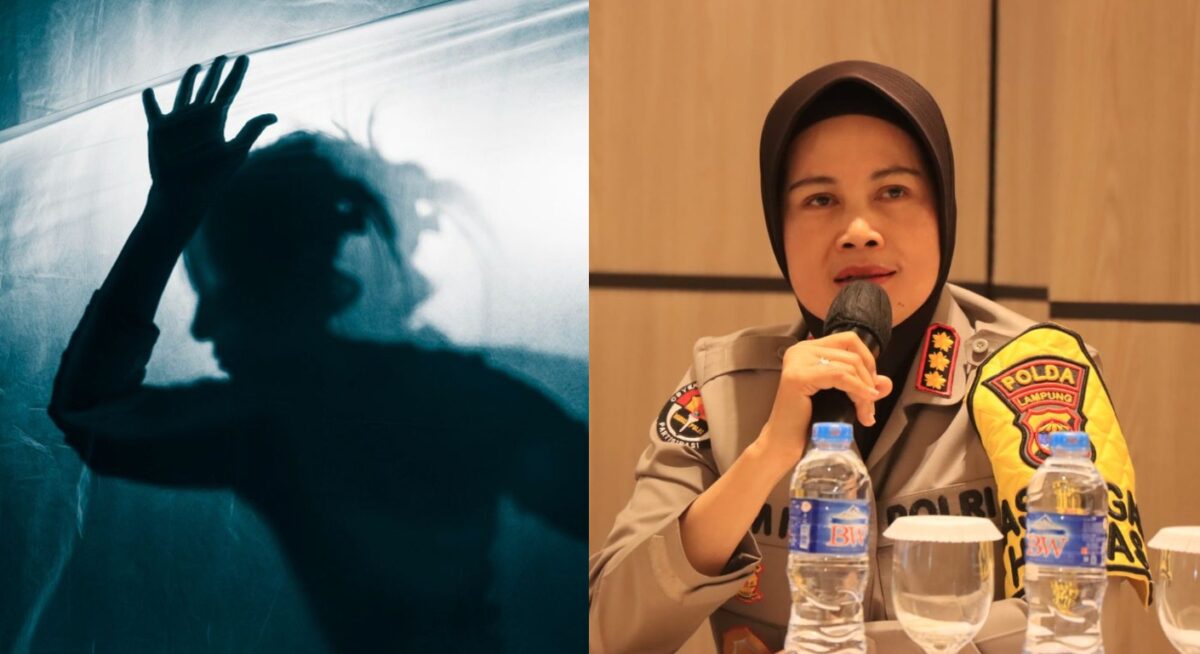 Kolase Foto Ilustrasi Bunuh Dugaan Bunuh Diri Polisi di Way Kanan dan Kabid Humas Polda Lampung saat Memberikan Keterangan, Selasa 7 Januari 2025.