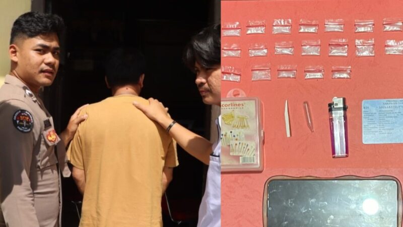 Kolase foto tersangka dan barang bukti yang diamankan polisi | Dok. Polres Tanggamus.