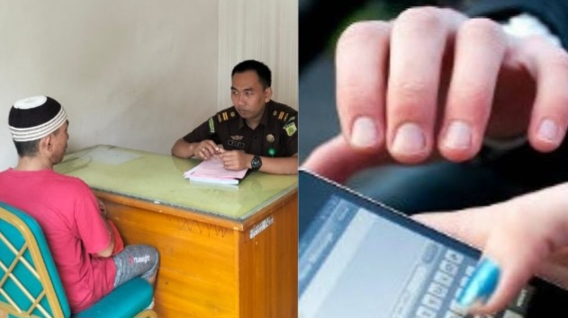 Kolase foto tersangka saat dilimpahkan ke Kejari Tanggamus dan Ilustrasi Pembegalan HP di BNS, Tanggamus | Dok. Polres Tanggamis, Inet.