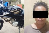 Kolase foto sepeda motor yang dibawa kabur tersangka dan tersangka Mat Boneng setelah ditangkap polisi, Rabu 23 Januari 2025 | Dok. Humas Polres Lampung Tengah.