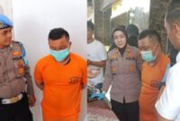 Kolase foto saat tersangkadi dihadirkan dalam konferensi pers Polresta Bandar Lampung, Kamis 30 Januari 2025.