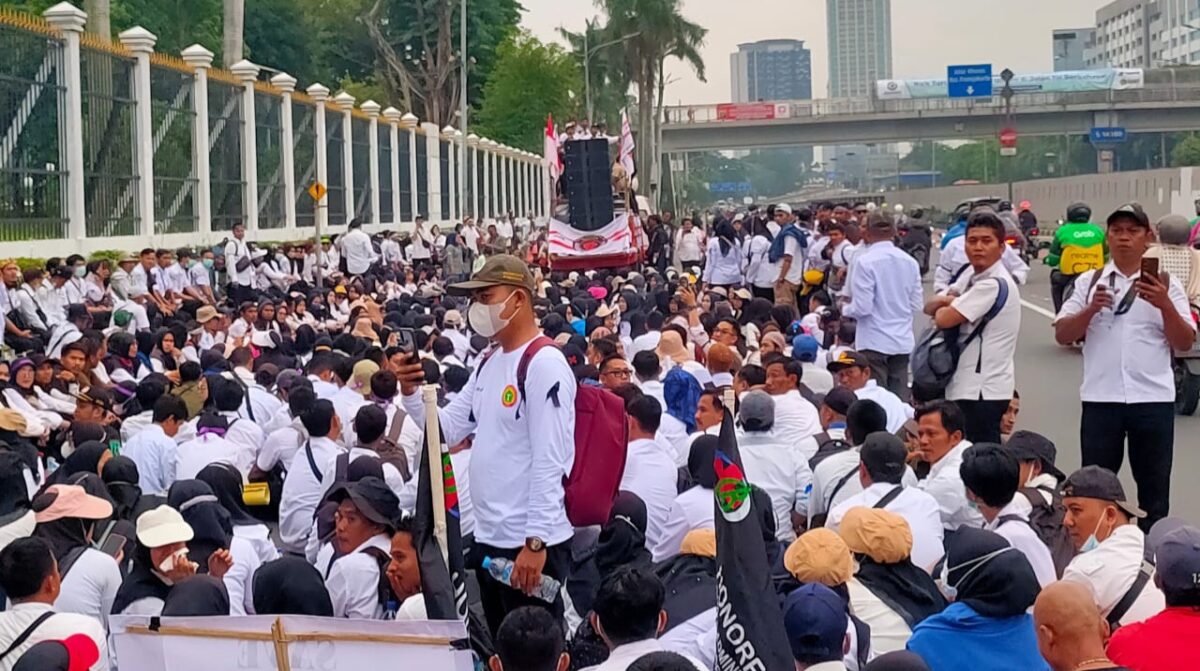 Aksi Damai Aliansi R2 dan R3 di Jakarta | Dok. Maridi.