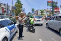 Pengaturan Lalu Lintas di Bandar Lampung | Dok. Humas Polda Lampung.