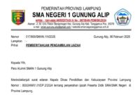 Pengumuman SMAN 1 Gunung Alip Tanggamus | Dok. SMAN 1 Gunung Alip.