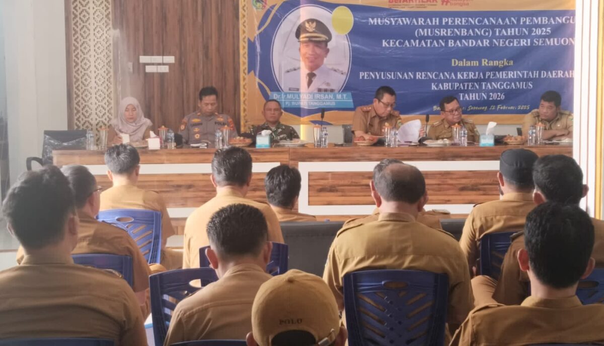 Musrenbang Kecamatan Bandar Negeri Semuong Tanggamus di Aula Kantor Pekon Sanggi, Selasa 11 Februari 2025 | Edi Hidayat/Media Prioritastv.com.