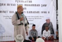 Ustad Amrillah saat memberikan tausih dalam peringatan Isra Miraj di Lapas Kota Agung, Selasa 11 Februari 2025 | Dok. Humas Lapas Kota Agung.