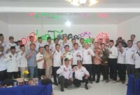 Foto bersama jajaran DPC Apdesi Tanggamus dan DPK Apdesi 20 kecamatan usai rapat rapat DPC Apdesi Tanggamus di Lentana Garden, Gisting, Kamis 13 Februari 2025 | Herdi/Media Prioritastv.com.