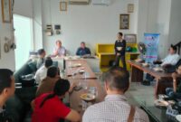 Pelaksanaan bimbingan uji kompetensi di kantor Saburai Saburai TV Bandar Lampung, Sabtu 15 Februari 2025.