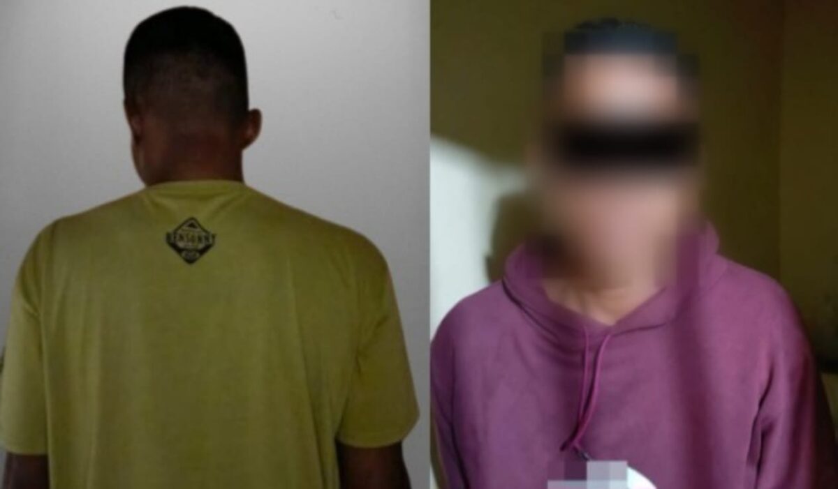 Kolase foto tersangka saat berada di dalam sel tahanan dan sesaat setelah ditangkap Polsek Negara Batin, Way Kanan | Dok. Polres Way Kanan.