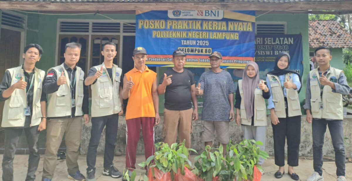 Persiapan penanaman pohon PKN Polinela Lampung di Pekon Pandansari Selatan, Kecamatan Sukoharjo, Kabupaten Pringsewu, Lampung.