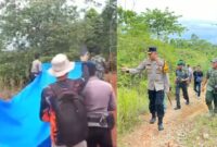 Kolase foto saat tim gabungan menutup kandang jebak menggunakan terpal dan saat Kapolres Pesisir Barat menuju lokasi, Senin 17 Februari 2025 | Dok. Tangkapan Layar/Humas Pesibar/Suroso/Media Prioritastv.com.