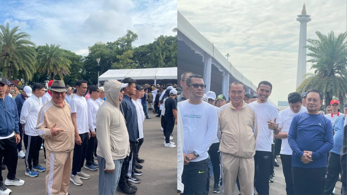 Kolase foto Bupati dan Wakil Bupati Terpilih Tanggamus, Hi. Moh. Saleh Asnawi dan Agus Suranto saat melaksanakan gladi bersih di Monas Jakarta, Senin 18 Februari 2025, pagi | Ubay/Media Prioritastv.com.