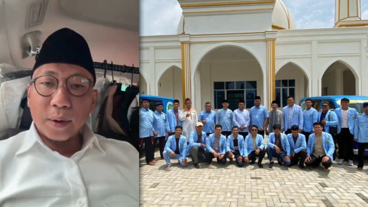 Kolase foto Gubernur Lampung Terpilih RMD saat mengucapkan selamat dan foto bersama jajaran BKPRMI Lampung, Senin 17 Februari 2025 | Putra/Media Prioritastv.com.
