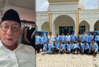 Kolase foto Gubernur Lampung Terpilih RMD saat mengucapkan selamat dan foto bersama jajaran BKPRMI Lampung, Senin 17 Februari 2025 | Putra/Media Prioritastv.com.