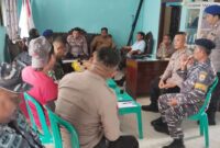 Tim gabungan saat rapat pencegahan potensi konflik nelayan di Balai Pekon Tanjung Agung, Kota Agung Barat, Senin 17 Februari 2025.