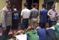 Para pelajar yang diamankan usai berniat tawuran di Sukoharjo Pringsewu, Rabu 19 Februari 2025 | Dok. Humas Polres Pringsewu.