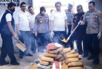 Pemusnahan barang bukti Narkotika senilai 10,7 Miliar di Krematorium, Lempasing, Lampung, Rabu 19 Februari 2025 | Dok. Humas Polda Lampung.