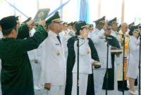 Prosesi Pelantikan Gubernur Lampung Terpilih Rahmat Mirzani Djausal dan Wakil Gubernur Lampung Terpilih Jihan Nurlela, Masa Jabatan 2025 - 2030 di Jakarta, Kamis 20 Februari 2025.