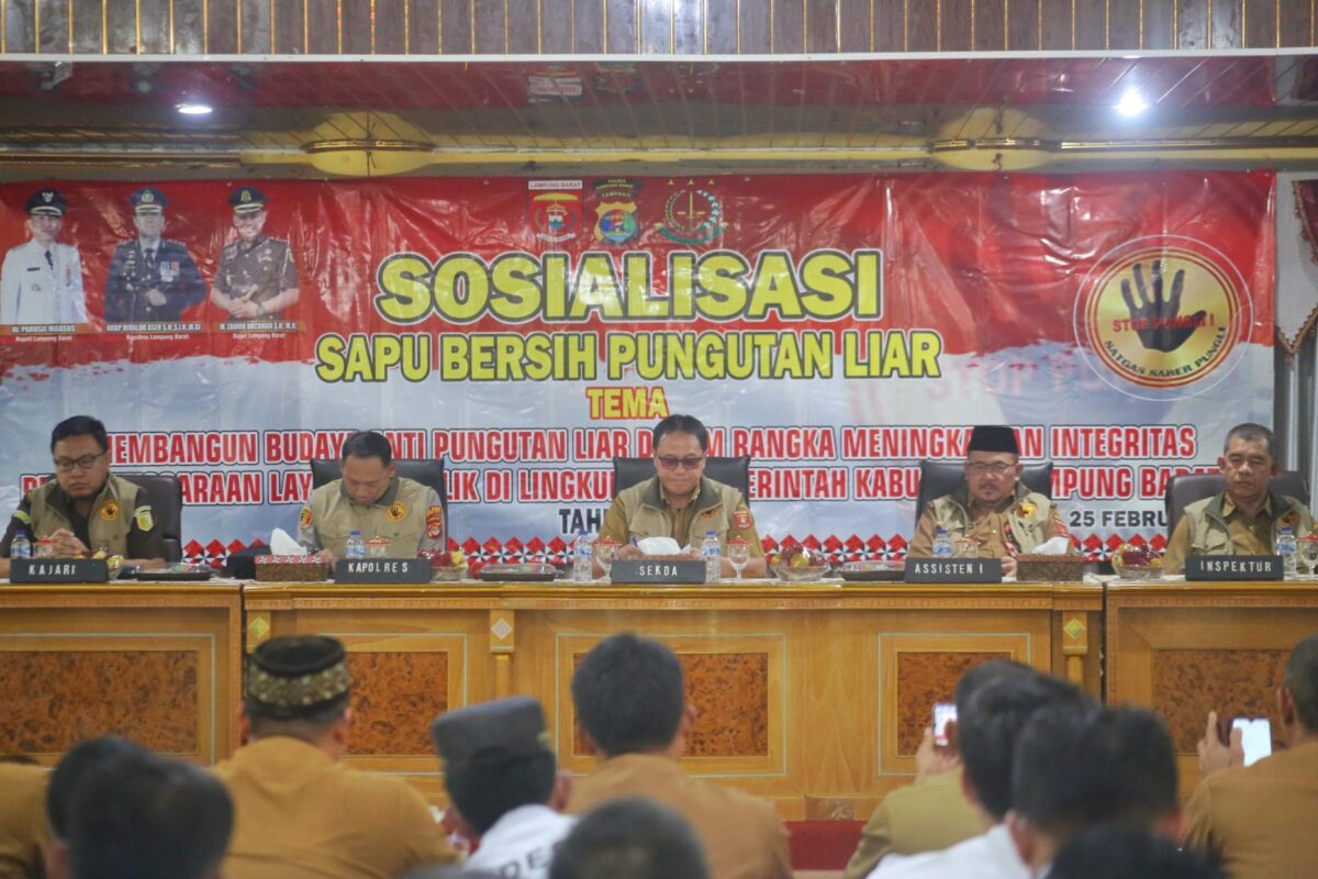 Sosialisasi Saber Pungli Pemkab Lampung Barat, Selasa 25 Februari 2025 | Dok. Kominfo Lambar.