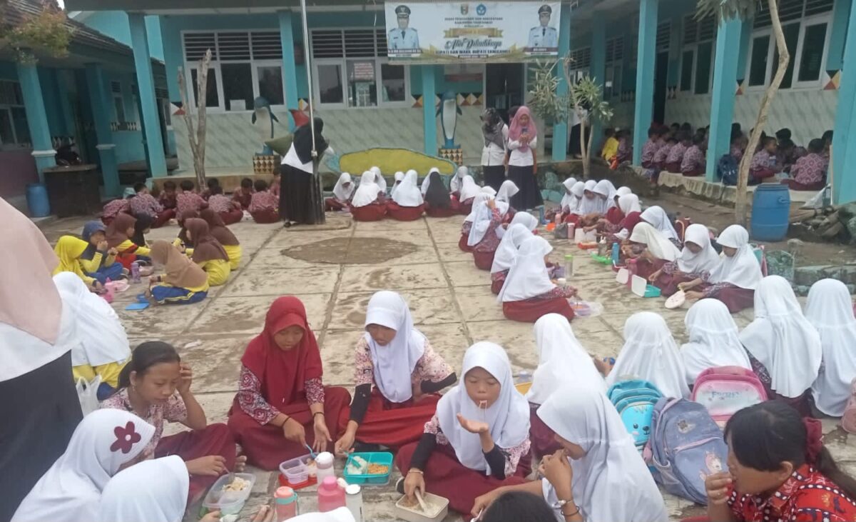 Pangan balak yang diselenggarakan oleh SDN 1 Kagungan, Kota Agung, Timur, Tanggamus, Rabu 24 Februari 2025 | Herdi/Media Prioritastv.com.