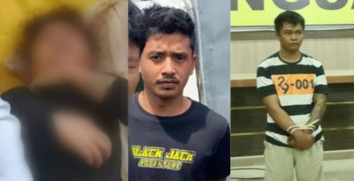 Kolase foto korban Cinta Novita sari setelah ditemukan meninggal di dalam karung dan dua tersangka yang ditangkak polisi | Istimewa/Hasan/Media Prioritastv.com.