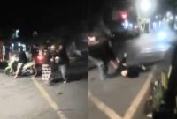 Kolase foto saat warga berusaha menarik pria yang hendak menghadang laju kereta di Probolinggo, Jawa Timur, Rabu 26 Februari 2025 | Dok. Tangkapan Layar Video/Dekki/Media Prioritastv.com.