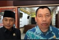 Sekda Tanggamus Suaidi saat memberikan keterangan di Polres Tanggamus, Kamis 27 Februari 2025 | Herdi/Media Prioritastv.com.