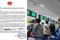 Kolase foto surat Kedubes Cina yang beredar dan kondisi Bandara Soekarno-Hatta, Minggu 2 Februari 2025.