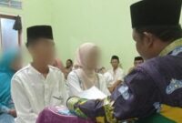 Pernikahan pasangan pelajar di Lampung Timur usai digrebek, Minggu 9 Februari 2025.