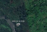 Posisi GPS Collar terdeteksi telah menyebrangi kali kumbang, Selasa 4 Maret 2025, pukul 18.28 WIB | Dok. Istimewa.