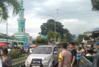 Keramaian pasar takjil di Jalan Merdeka, Kota Agung, Tanggamus, Minggu 2 Maret 2025 | Dok. Polres Tanggamus.
