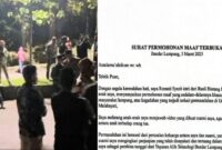 Kolase foto saat kegadungan diduga preman Folres di Universitas Malahayati, Minggu 2 Maret 2025 dan foto rilis permohonan maaf dari Rosnati Syeh istri Rusli Bintang, Rabu 5 Maret 2025 | Putra/Media Prioritastv.com.