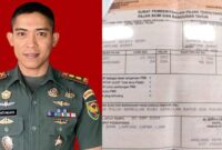 Kolase foto Dandim Lampung Barat Letkol Inf Rinto Wijaya dan tangkapan layar bukti pembayaran PBB diduga kawasan hutan TNBBS, Jumat 7 Maret 2025 | Dok. Istimewa.