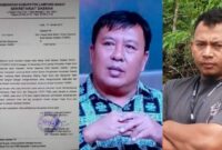 Kolase foto surat balasan Sekda Lambar ke Balai Besar TNBBS di Tanggamus tangal 30 Januari 2019 dan Ir. Edy Karizal, aktivis Lembaga Konservasi 21 serta Wahdi Syarif, aktivis dari Gerakan Masyarakat Independent | Dok. Istimewa.