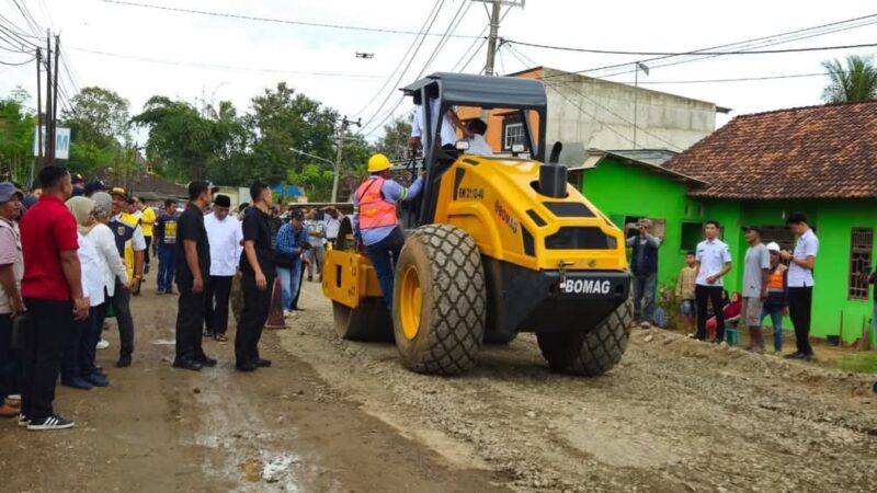 Pelaksanaan Ground Breaking Pembangunan Jalan Pringsewu - Kalirejo Lampung Tengah di Pekon Rejosari, Pringsewu, Rabu 13 Maret 2025 | Dok. PUPR Pringsewu.