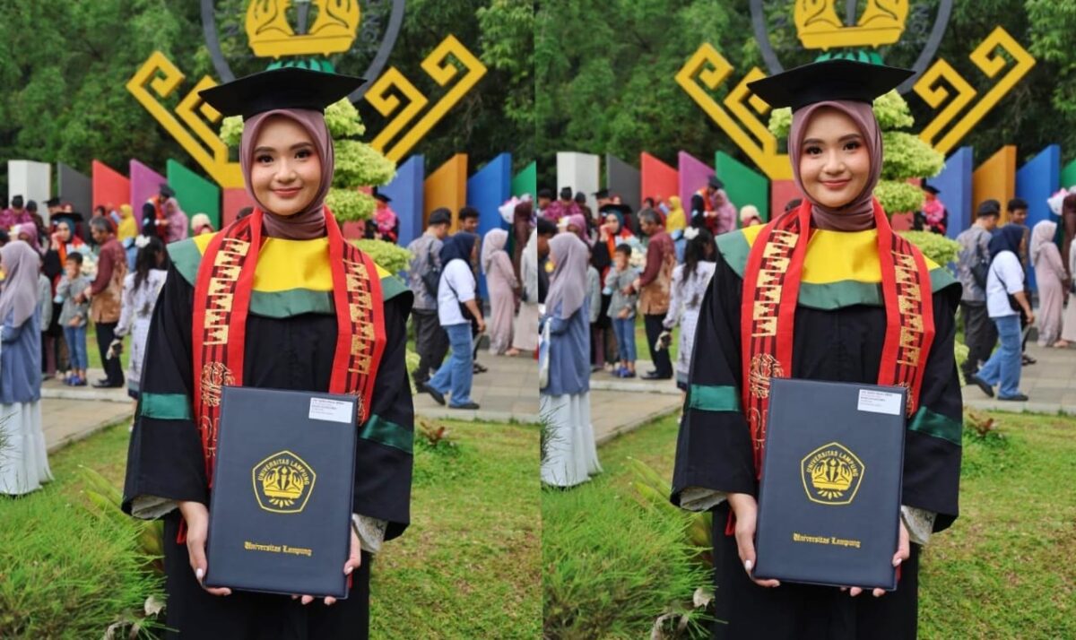 Syafira Hasna Afifah, Gadis Lampung Barat program penerima beasiswa Parosil Mabsus - Mad Hasnurin usai wisuda kedokteran Unila, Sabtu 15 Maret 2025 | Dok. Kominfo Lampung Barat.