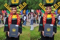 Syafira Hasna Afifah, Gadis Lampung Barat program penerima beasiswa Parosil Mabsus - Mad Hasnurin usai wisuda kedokteran Unila, Sabtu 15 Maret 2025 | Dok. Kominfo Lampung Barat.